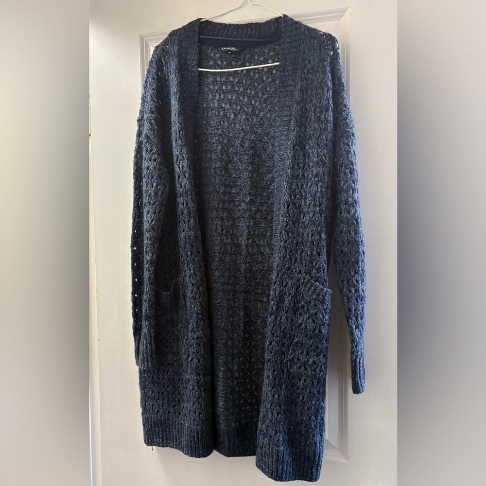 Women's Navy Blue Knitted Cardigan